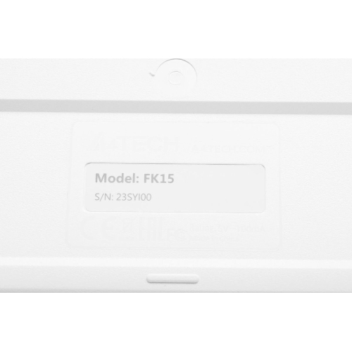 Клавиатура проводная A4Tech Fstyler FK15, USB, белый