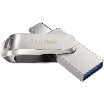 Флешка USB Sandisk Ultra Dual Luxe (SDDDC4-032G-G46), 32Gb, USB 3.2 Gen 1/Type-C, R/W 150/40, серебристый