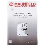 Кофеварка рожковая Maunfeld MF-735WH PRO белый, исп. кофе - молотый, 1.25 л, 1100 Вт, 15 бар