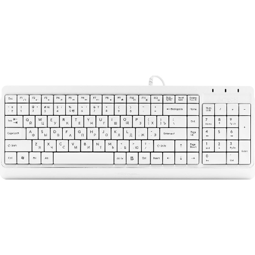 Клавиатура проводная A4Tech Fstyler FK15, USB, белый