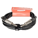 Кабель гитарный FORCE FGC-09/4.51/4" TS Jack - 1/4" TS Jack, высококачественный, малошумящий с проводниками из безкислородной меди OFC, диаметр 6 мм, профессиональные металлические разъемы, длина 4,5 м