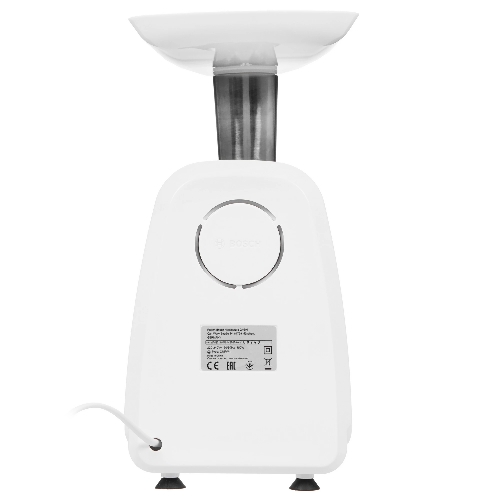 Мясорубка электрическая Bosch MFW2514W белый, 1500 Вт, 1.7 кг/мин, защита от перегрузки, насадки - 3