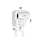 Фен Puff-1200B белый, 1200 Вт, с доп. розеткой
