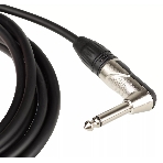 Кабель гитарный FORCE FGC-09/4.5L1/4" TS Jack - 1/4" TS Jack угловой, высококачественный, малошумящий с проводниками из безкислородной меди OFC, диаметр 6 мм, профессиональные металлические разъемы, длина 4,5 м