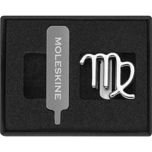 Шильд-символ Moleskine Zodiac Дева, металл, серебристый, коробка с европодвесом, PINVIRGOSILV