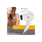 Фен Puff-1200B белый, 1200 Вт, с доп. розеткой