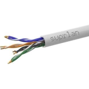 Кабель информационный Suprlan Premium 01-0307-1, cat.5e U/UTP 4 пары 24AWG LSZH, универсальный, 305м, серый