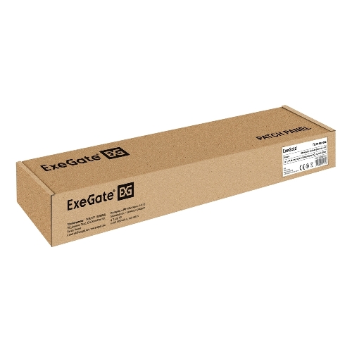 Патч-панель UTP 19" 48 port кат.5e ExeGate разъем KRONE&110 (dual IDC), 1U, RoHS, черный