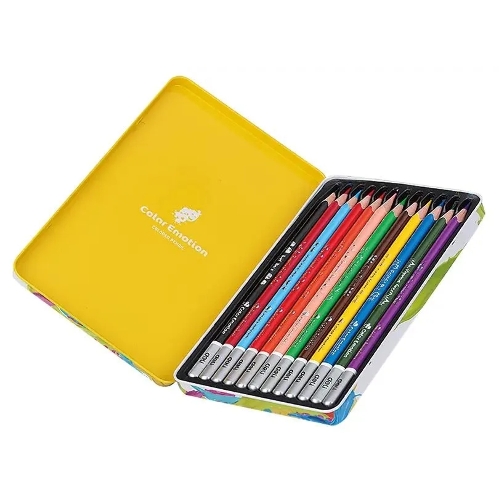 Карандаши цветные Deli Color Emotion EC00205 EC00205, липа, 12 цветов, коробка металлическая