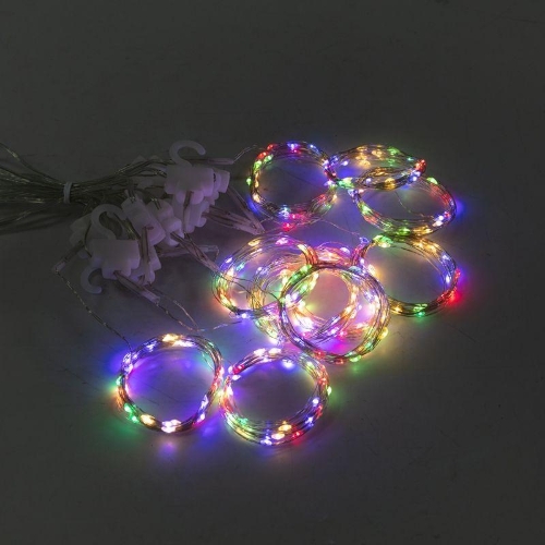 Гирлянда Neon-night светодиодный занавес из росы 3х3м 300 LED IP20 USB + пульт управления с крючками для крепления мультиколор