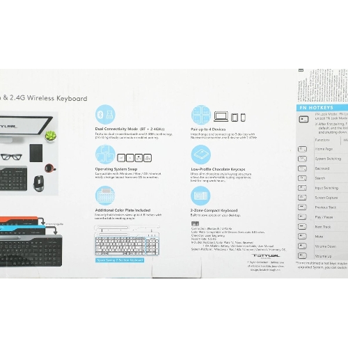 Клавиатура беспроводная A4Tech Fstyler FBK25, USB, Bluetooth/Радиоканал, черный/серый