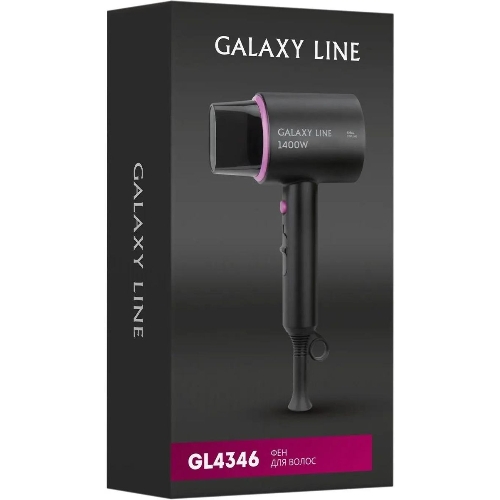 Фен Galaxy Line GL 4346 черный, 1400 Вт, компактный