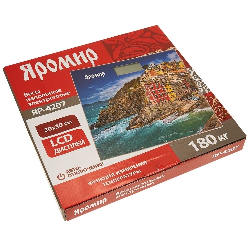 Весы напольные электронные ЯРОМИР ЯР-4207 "Риомаджоре" : 180 кг, 30x30 см (10)