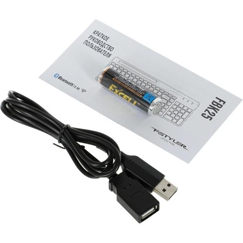 Клавиатура беспроводная A4Tech Fstyler FBK25, USB, Bluetooth/Радиоканал, черный/серый