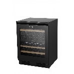 Встраиваемы е винный шкаф Gorenje WCU68F6BG4WF, объем 138 л, вместительность 46 бутылок, 4 полки, цифровой дисплей, Wi-Fi, LED освещение, защита от УФ-излучения, энергоэффективность А+, черный
