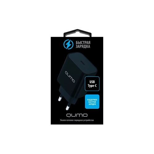 Сетевое зарядное устройство Qumo Energy light (Charger 0050) PD 20W, 1USB Type-C, черный