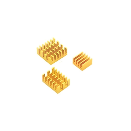 Набор радиаторов ACD RA539 Gold 3 in 1 Heat Sink Set Aluminum for Raspberry Pi 4B