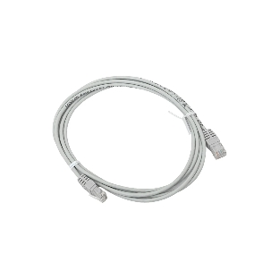 Патч-корд TERACOM Cat.5E (1 Гбит/с) неэкранированный UTP оболочка PVC серый (2м)