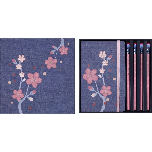 Набор Moleskine Limited Edition Sakura блокнот 2шт/карандаш 4 шт Large