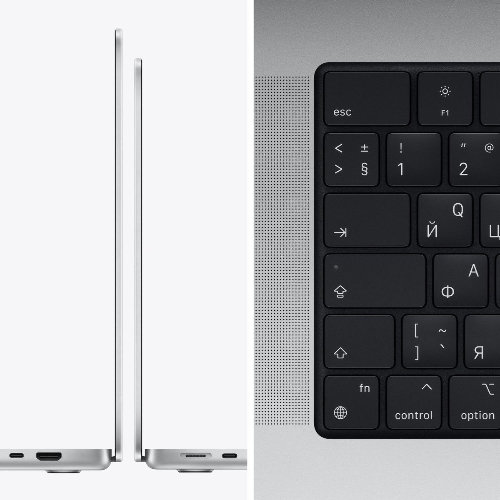 Ноутбук Apple MacBook Pro 14 2021 Silver 14.2" Liquid Retina XDR (3024x1964) M1 Pro chip with 10-core CPU and 16-core GPU/16Gb/1TB SSD (2021)