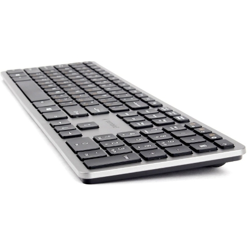 Клавиатура беспроводная Gembird KBW-3, USB, серебристый/черный