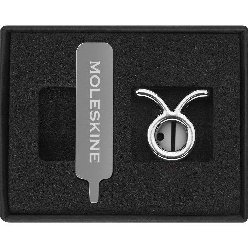 Шильд-символ Moleskine Zodiac Телец, металл, серебристый, коробка с европодвесом, PINTAURUSSILV