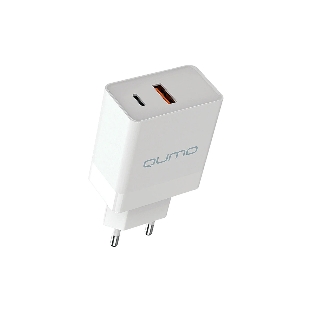 Сетевое зарядное устройство Qumo Energy light (Charger 0052) PD 20W, 2USB, Type-C + QC3.0, белый