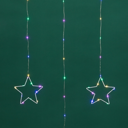 Гирлянда Neon-night светодиодный занавес из росы с фигурами звезд IP20 USB + пульт управления мультиколор