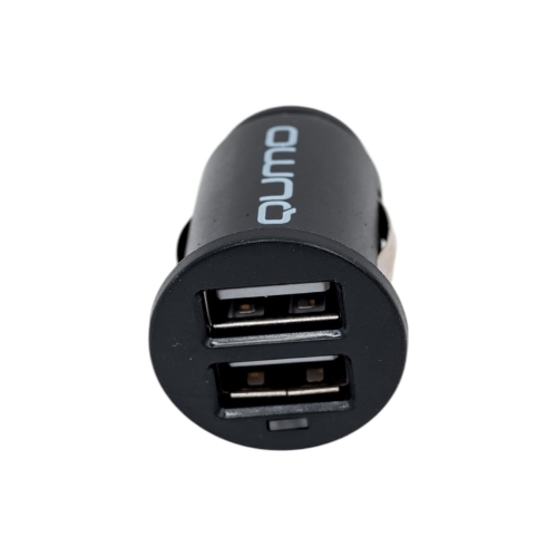 Автомобильное зарядное устройство Qumo Energy light (Charger 0034), 2USB, 2А, черный