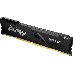 Оперативная память Kingston Fury Beast, DDR4, 16GB (1x16GB), 3200MHz, CL16, DIMM, с радиатором, черный