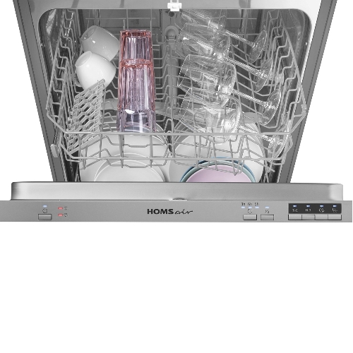 Встраиваемая посудомоечная машина HOMSair DW64E, серебристый, 59.8 см, 12 компл., 49 дБ, класс A++
