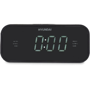 Радиобудильник Hyundai H-RCL221 черный LCD подсв:белый часы:цифровые FM