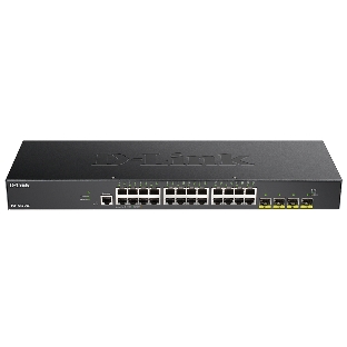 Коммутатор D-Link DGS-1250-28X/A1A, 24×1 Гбит/с + 4×10 Гбит/с SFP+, управляемый