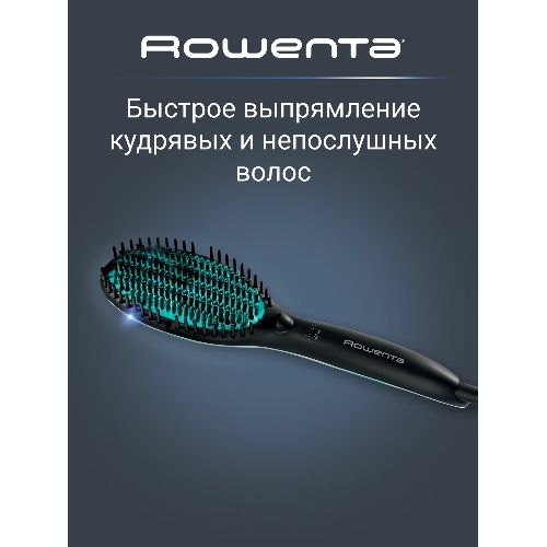 Расческа-выпрямитель Rowenta CF5820F0 черный/зеленый, 200 °C, 3 режима