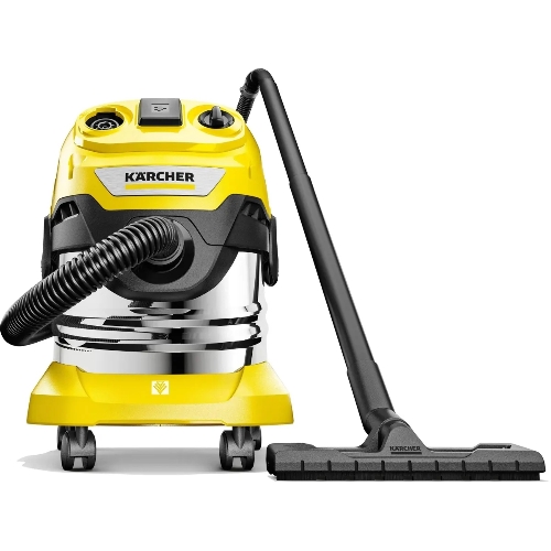 Строительный пылесос Karcher WD 4 P S V-20/5/22 желтый, 1000 Вт, уборка сухая/сбор воды/выдув, пылесборник мешок/контейнер, 20 л