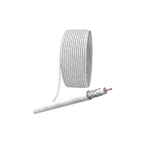Кабель коаксиальный ЭРА RG-6U CCS/оплетка Al 48проц. PVC Simple 75Ом белый