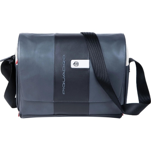 Сумка-мессенджер Piquadro Urban CA6802UB00/GRN с отделением для ноутбука 14" серая/черная натур.кожа