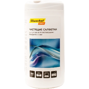 Салфетки Silwerhof DAILY для компьютеров и оргтехники туба 100 шт влажных