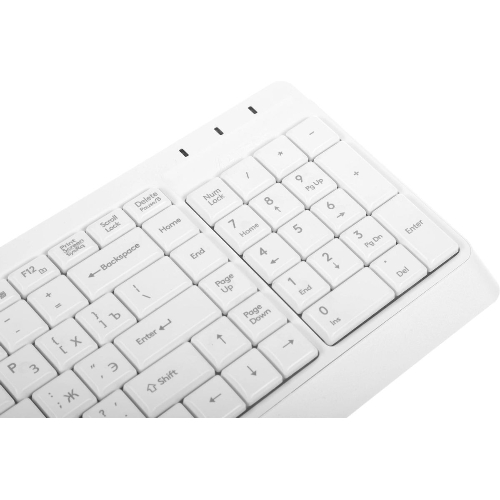 Комплект клавиатура+мышь A4Tech FStyler F1512 проводной, USB, 1200 DPI, белый