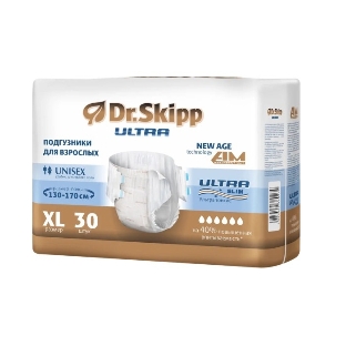 Подгузники для взрослых Dr.Skipp Ultra, р-р XL, 30 шт., 8109