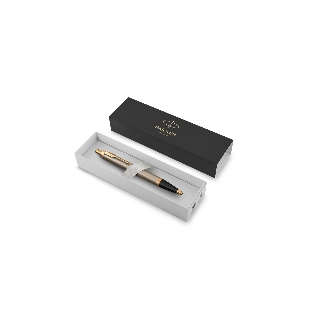 Ручка шариковая Parker IM Core K321 (CW1931670) Brushed Metal GT, M, синие чернила, подарочная коробка