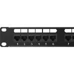 Патч-панель 19", кат. 5е, 1U, 24 порта UTP, с возможность установки заднего органайзера