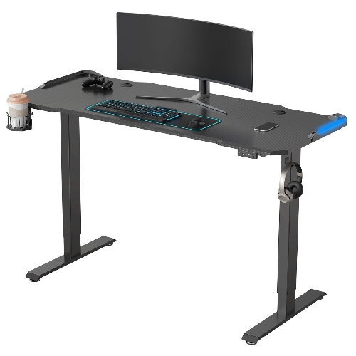 Стол игровой Cactus CS-EDL-GbK столешница МДФ черный, каркас черный