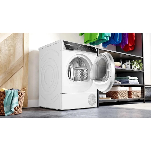 Сушильная машина Bosch WQB245B0ME белый, 9 кг, сушка - конденсационная, программ - 14, 59.8 x 84.2 x 65.1 см