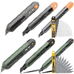 Набор технических ножей Home Series Green Deli HT4003L (ножи 9мм+18мм+Т-образный), эксклюзивный дизайн, корпус из высококачественного софттач пластика