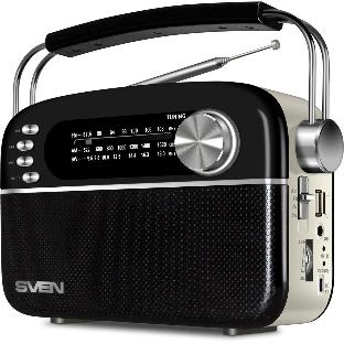Радиоприемник SVEN SRP-505 (4 Вт, FM/AM/SW, USB, SD/microSD, Bluetooth, 1200 мАч)черный