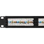 Патч-панель 19", кат. 5е, 1U, 24 порта UTP, с возможность установки заднего органайзера