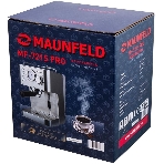 Кофеварка рожковая Maunfeld MF-721S PRO нержавеющая сталь, исп. кофе - молотый/чалды, 1.5 л, 1140 Вт, 15 бар