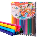 Фломастеры Deli EC157-12 12 цветов, пакет с европодвесом